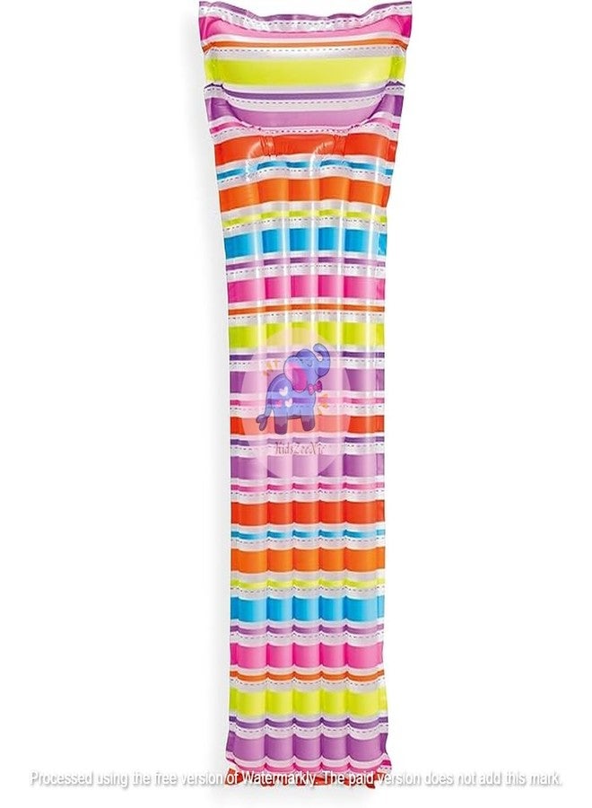 KidsZeeNie®Inflatable Floating Lounger with Headrest for Adult | Air Bed Blow Up Pool Party Rider for Water Games, Slides, Outdoor Summer Fun (Kids Age 6+) (Fiesta Mats) - Image 3